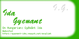 ida gyemant business card
